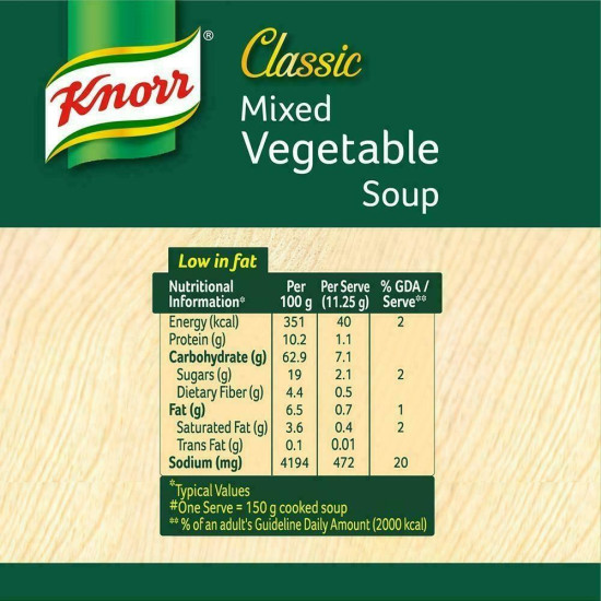 Knorr Classic Mixed Vegetable Soup 40 G - Delicious and Nutritious