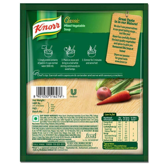 Knorr Classic Mixed Vegetable Soup 40 G - Delicious and Nutritious
