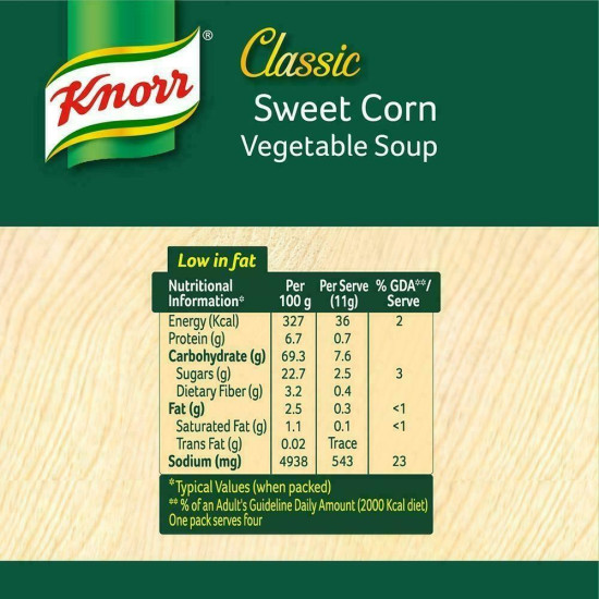 Knorr Classic Sweet Corn Vegetable Soup - Delicious and Nutritious