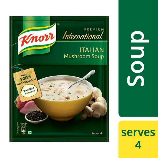 Knorr International Italian Mushroom Instant Soup 46 G - Authentic Italian Flavors