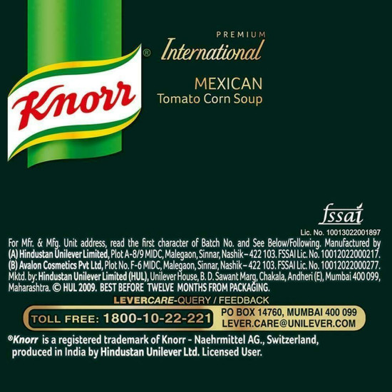 Knorr International Mexican Tomato Corn Soup 50 G - Authentic Mexican Flavor