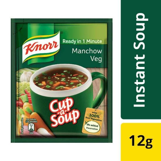 Knorr Manchow Veg Instant Cup-A-Soup 12 G - Pungent Taste & Aroma