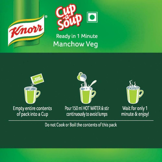 Knorr Manchow Veg Instant Cup-A-Soup 12 G - Pungent Taste & Aroma
