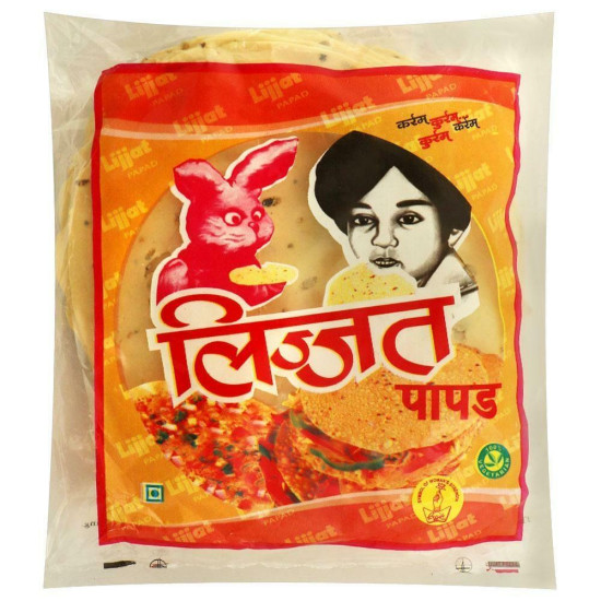 Lijjat Udad Papad 200 G - Crunchy Delight