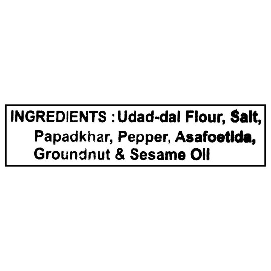 Lijjat Udad Papad 500 G - Crunchy Delight