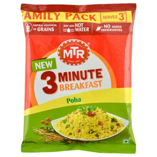 MTR 3-Minute Breakfast Poha Mix 160 G - Quick & Delicious Breakfast