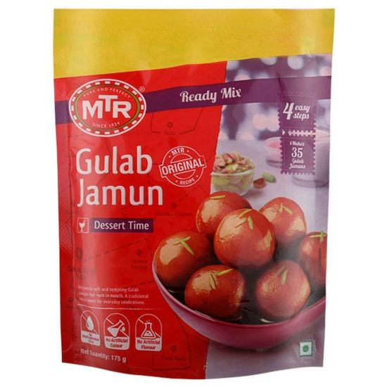 MTR Instant Gulab Jamun Mix 175 G - Authentic Indian Dessert