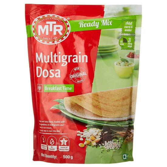 MTR Instant Multigrain Dosa Mix 500 G - Healthy Multigrain Breakfast