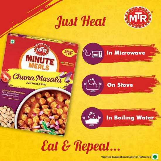 MTR Ready To Eat Chana Masala 300 G - Authentic Indian Flavour