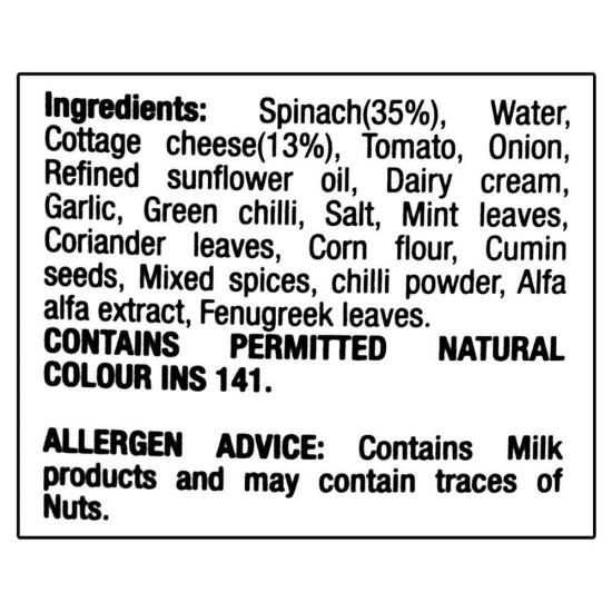 MTR Ready To Eat Palak Paneer 300 G - Authentic Indian Cuisine