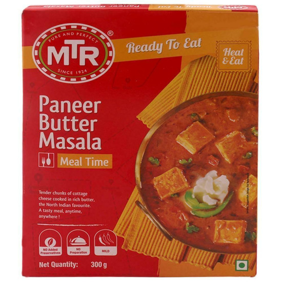 MTR Ready To Eat Paneer Butter Masala 300 G - Authentic Indian Cuisine
