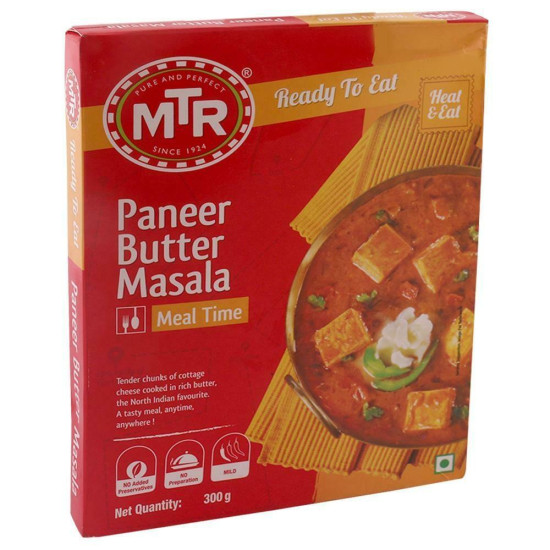 MTR Ready To Eat Paneer Butter Masala 300 G - Authentic Indian Cuisine