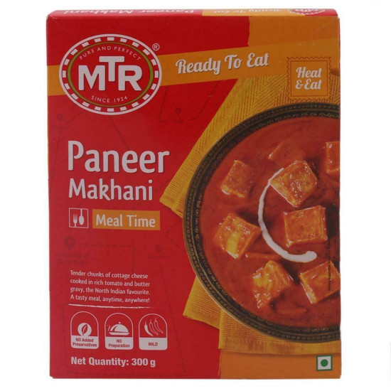 MTR Ready To Eat Paneer Makhani 300 G - Authentic Indian Cuisine