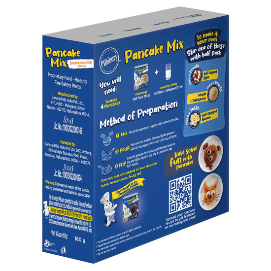Pillsbury Butterscotch Flavour Pancake Mix - Light & Easy Pancakes