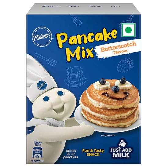 Pillsbury Butterscotch Flavour Pancake Mix 500 G - Effortless Pancakes