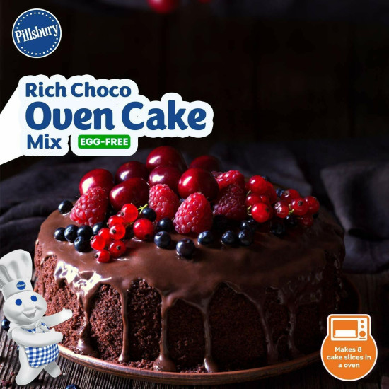 Pillsbury Oven Cake Mix - Rich Choco Eggless (Pack of 4) - Delicious and Easy Baking