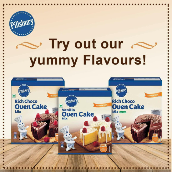 Pillsbury Oven Cake Mix - Rich Choco Eggless (Pack of 4) - Delicious and Easy Baking