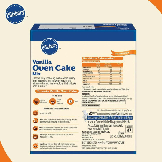 Pillsbury Vanilla Oven Cake Mix - Soft & Fluffy Delight