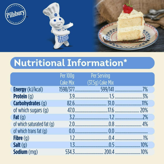 Pillsbury Vanilla Oven Cake Mix - Soft & Fluffy Delight