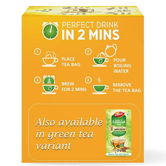 Dabur Vedic Suraksha Black Tea Bags - Rich Flavors in Every Sip