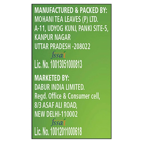 Dabur Vedic Suraksha Green Tea Bags - Invigorating Flavors