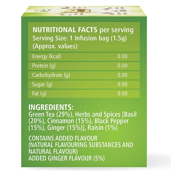 Dabur Vedic Suraksha Green Tea Bags - Invigorating Flavors