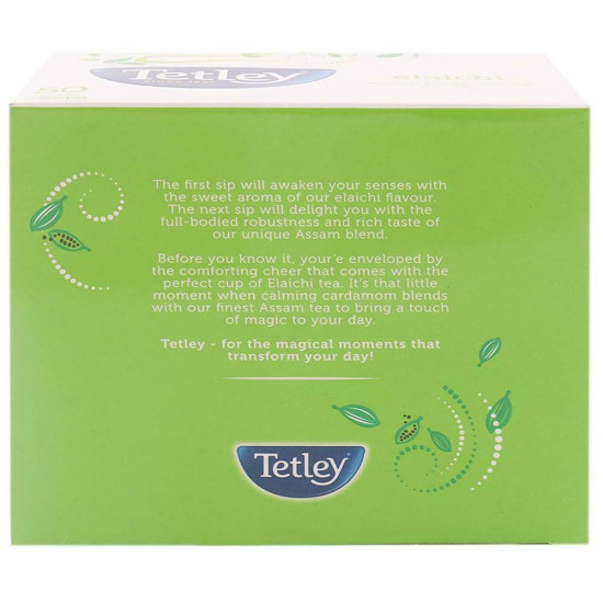 Tetley Elaichi Leaf Tea Bags 50 Pcs - Aromatic Bliss