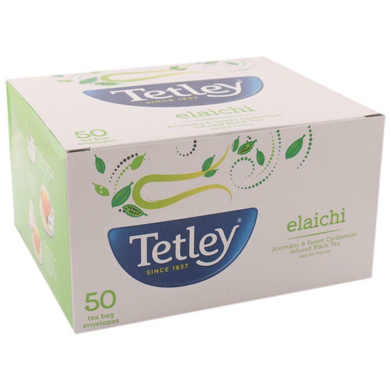 Tetley Elaichi Leaf Tea Bags 50 Pcs - Aromatic Bliss