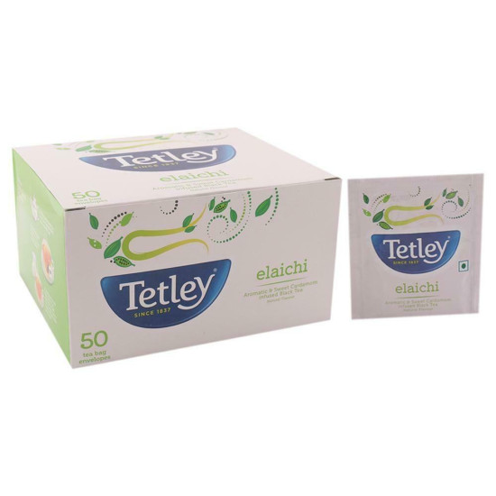Tetley Elaichi Leaf Tea Bags 50 Pcs - Aromatic Bliss
