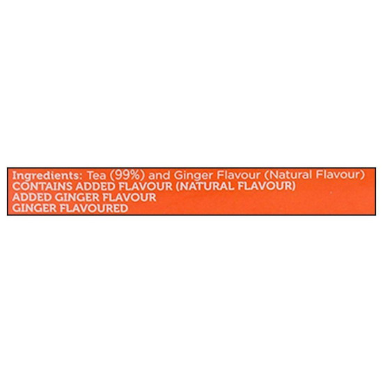 Tetley Ginger Leaf Tea Bags 50 Pcs - Invigorating Ginger Flavor
