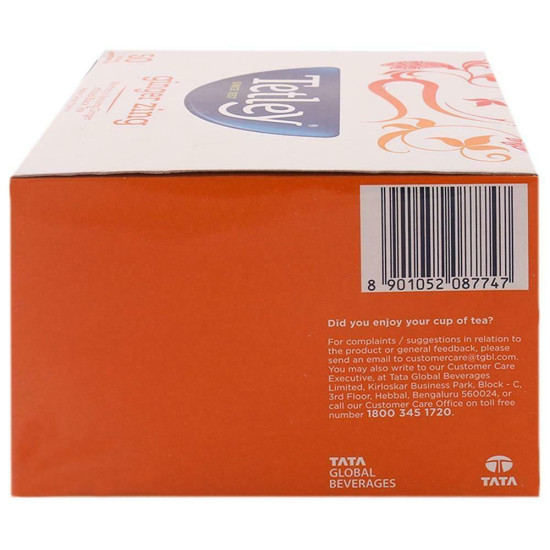 Tetley Ginger Leaf Tea Bags 50 Pcs - Invigorating Ginger Flavor