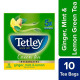Tetley Ginger Mint And Lemon Green Tea Bags - Refreshing & Aromatic