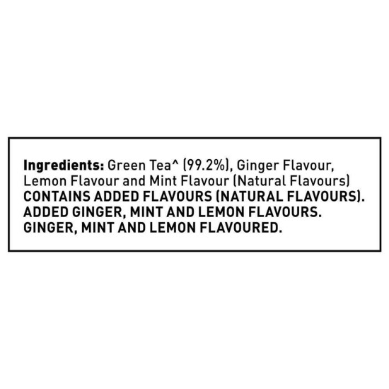 Tetley Ginger, Mint and Lemon Green Tea Bags - Refreshing Blend