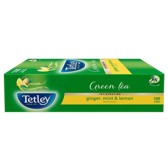 Tetley Ginger, Mint and Lemon Green Tea Bags - Refreshing Blend