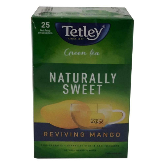 Tetley Green Reviving Mango Tea - Exotic Mango Flavor