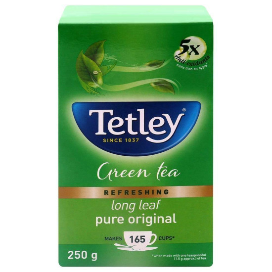 Tetley Leaf Green Tea 250 G - Rich Flavours & Refreshing