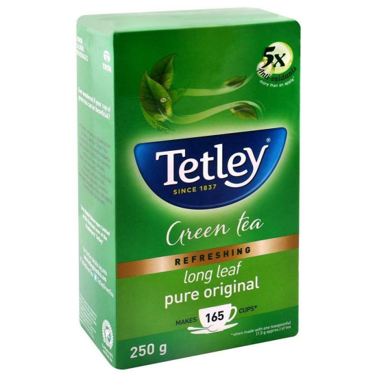 Tetley Leaf Green Tea 250 G - Rich Flavours & Refreshing