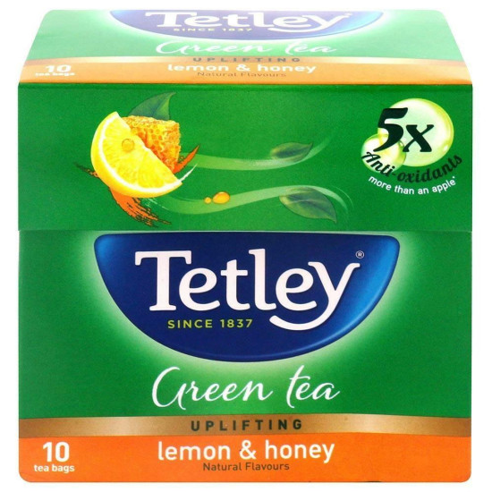 Tetley Lemon & Honey Green Tea Bags - Refreshing & Healthy