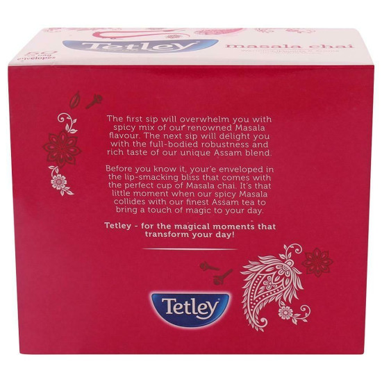 Tetley Masala Leaf Tea Bags 50 Pcs - Authentic Indian Flavor