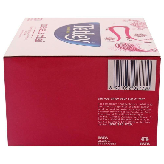 Tetley Masala Leaf Tea Bags 50 Pcs - Authentic Indian Flavor