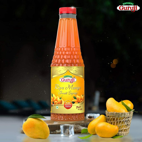 Natural Jai Guruji Ripe Mango & Masala Shikanji Syrup - Refreshing Summer Delight