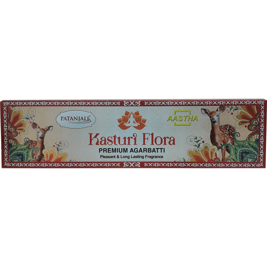 Aastha Premium Agarbatti Kasturi Flora - 20N 30g Incense Sticks