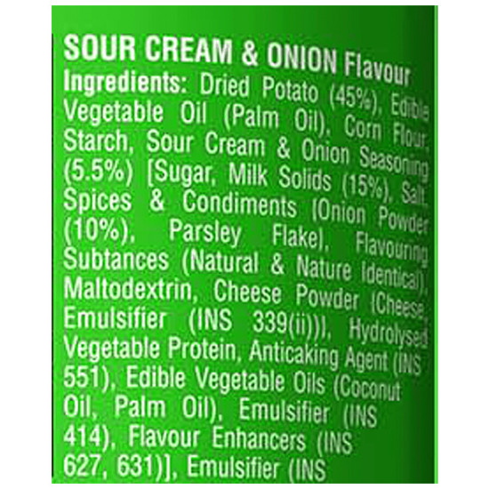 Pringles Potato Chips - Sour Cream & Onion Flavour - Crunchy & Crispy