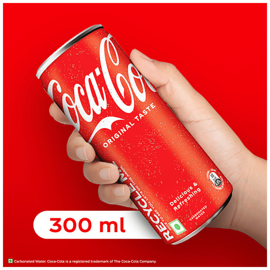 Coca Cola Original Taste Soft Drink 300 ml - Refreshing Cola Flavor