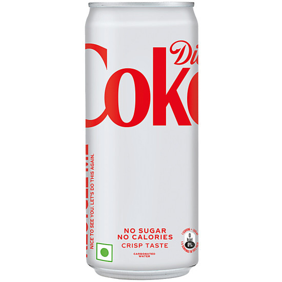 Coca Cola Diet Coke Soft Drink 300 ml - Crisp & Refreshing Flavor
