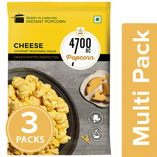 4700BC Instant Popcorn - Cheese 3x60 g - Quick & Delicious Snack