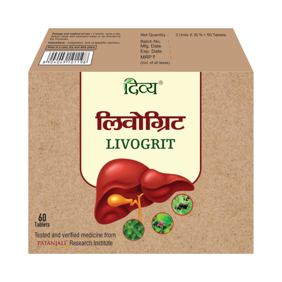 Divya Livogrit Tablet - Natural Herbal Supplement for Wellness