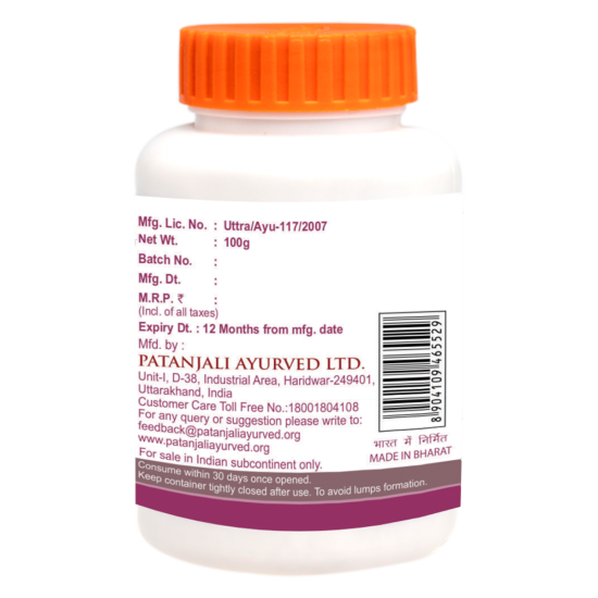 Patanjali Swet Mushli Churna 100 g - Natural Herbal Supplement