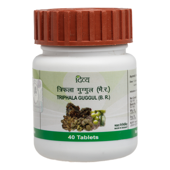 Divya Triphala Guggul 20 g - Herbal Supplement for Digestive Health