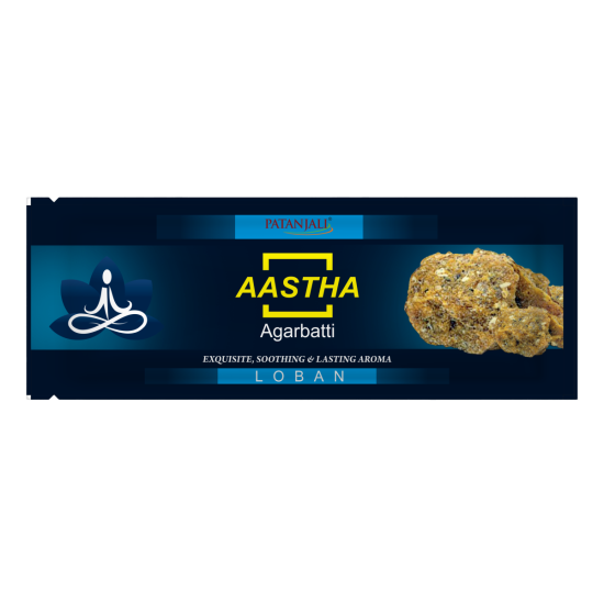 Aastha Agarbatti Loban 18 Stick 25 g - Pure Loban Incense for Serenity